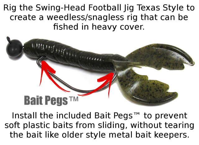 Tungsten Swing Football Jigs for bass fishing