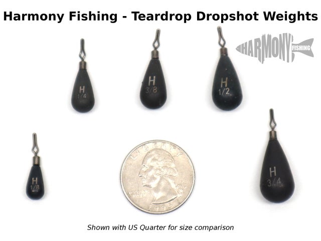 Bass Pro Shops XPS Tungsten Teardrop Dropshot Weight - 1/4 oz.