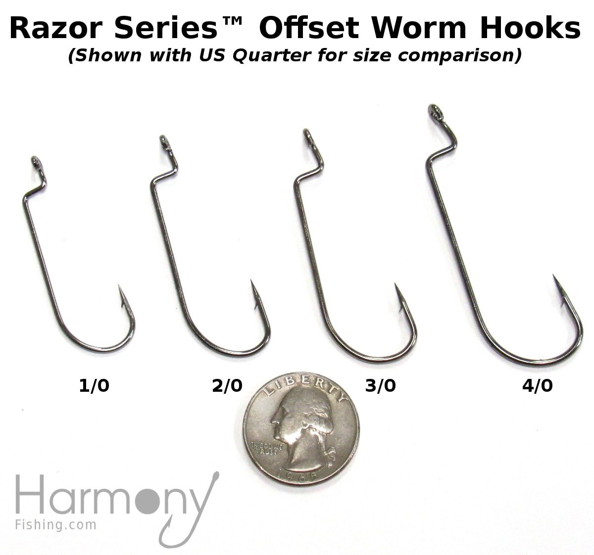 Razor Series Offset Worm Hooks w/ Bait Pegs