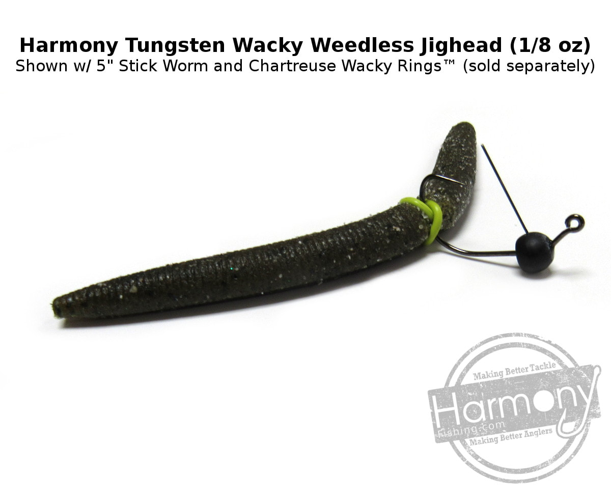 Tungsten Weedless Wacky Jigheads for Wacky Rig bass fishing