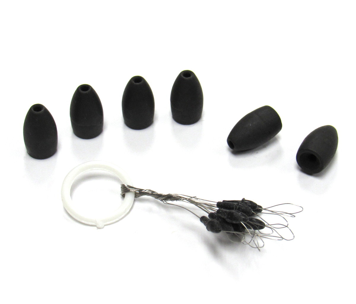 2x Black Tungsten Bullet Flipping Weight Fishing Sinker Lure Fishing AccessoryZJ 