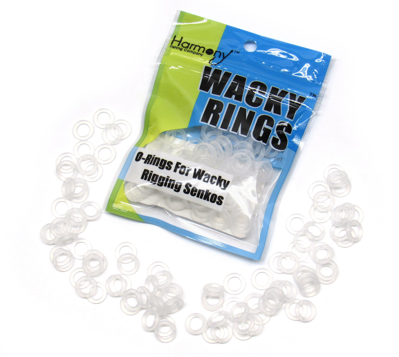 WHITE O-Rings For Wacky Rigging Senko Bass Fishing Worms 100 pcs - 4&5" Senko 