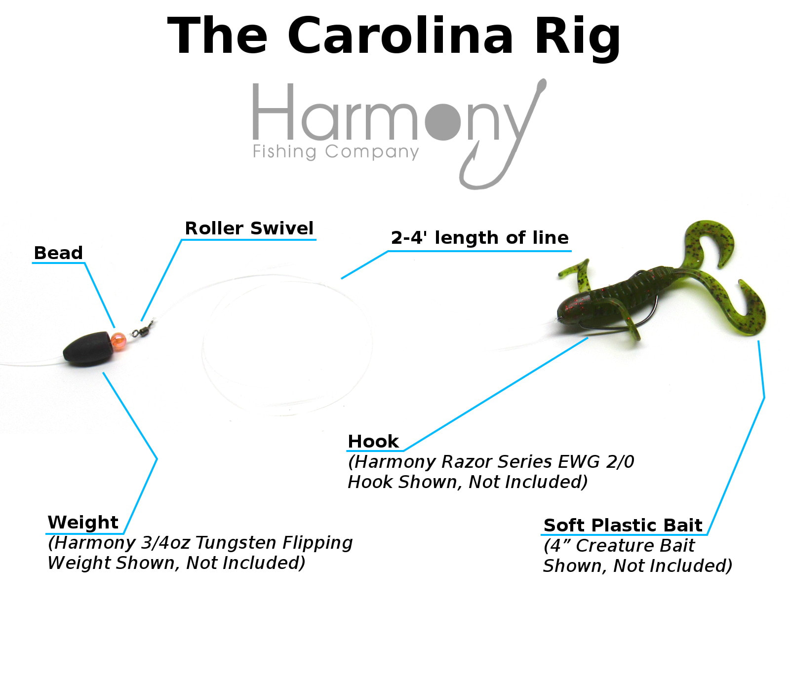 Carolina Swivel Kit (12 Pack) - 12 Swivels & 12 Beads for Carolina Rigging
