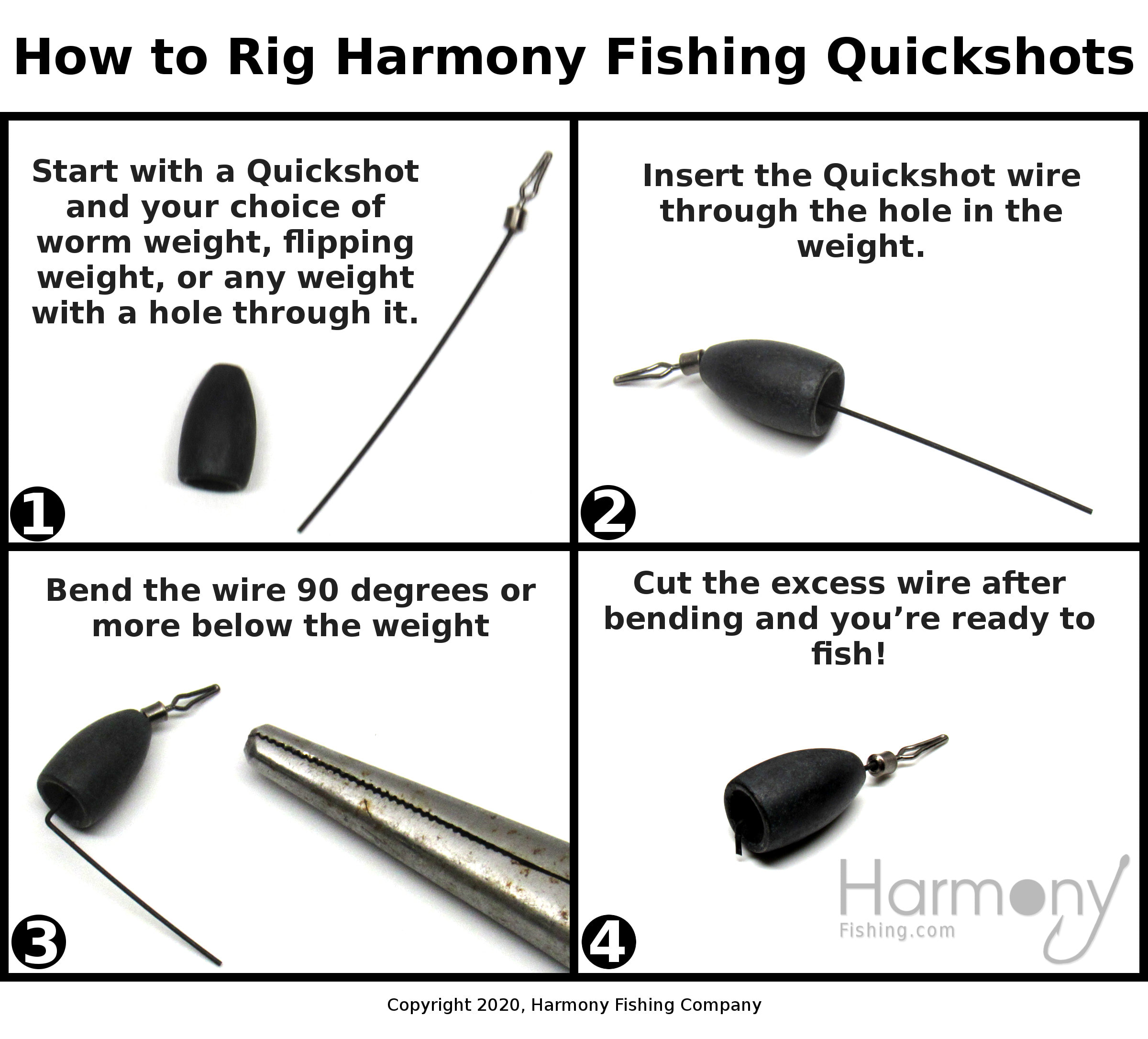 Harmony Fishing Quickshot Dropshot Wires (20 Pack)
