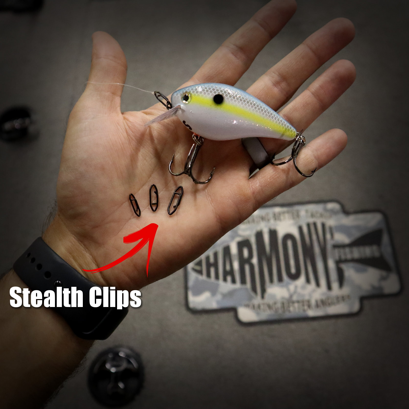 Harmony Fishing Stealth Clips (25 Pack) [Black Stainless]