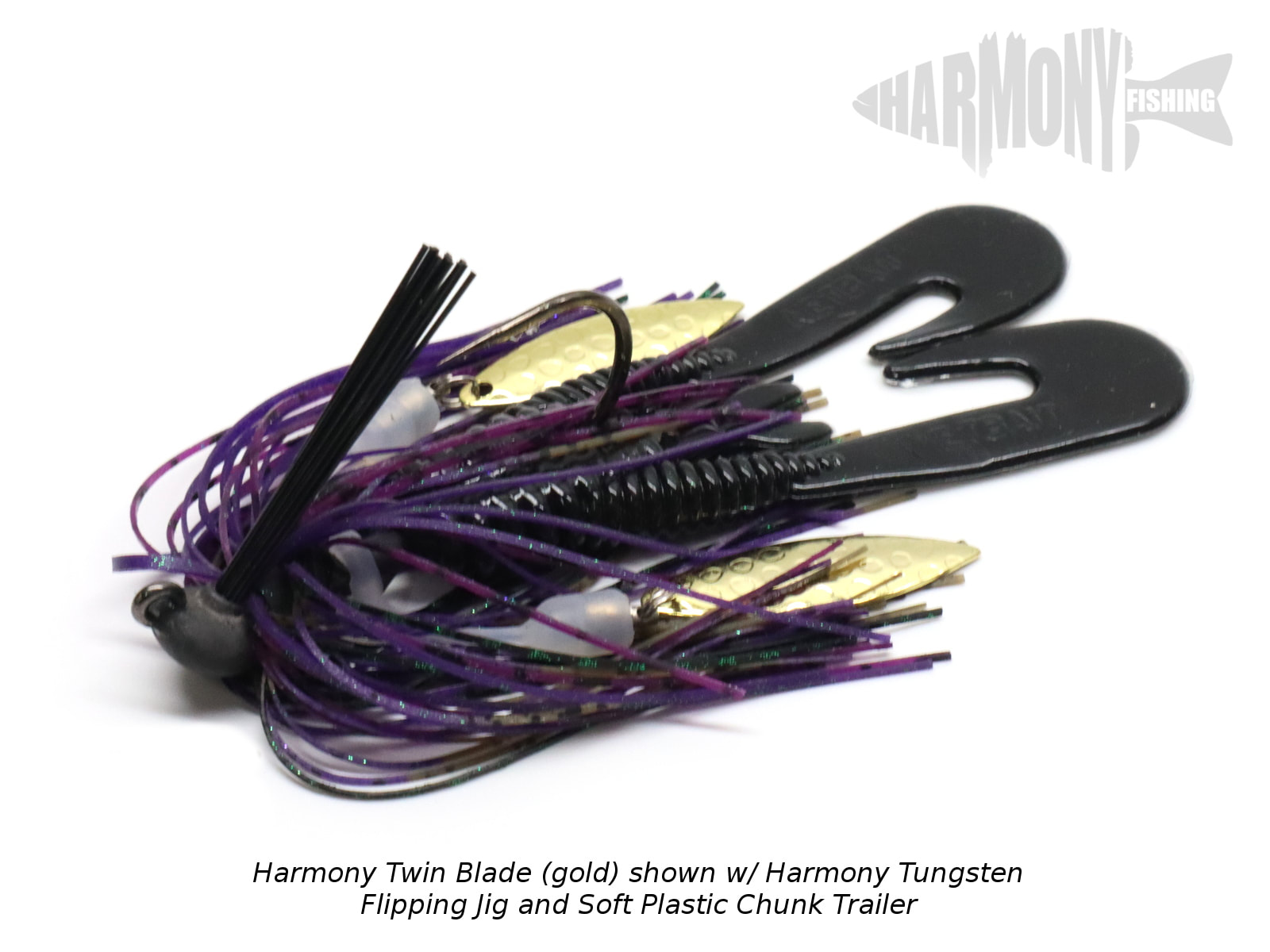 Harmony Fishing – Twin Blade Slip-On Spinner Blades for fishing lures/jigs  (6 Pack)
